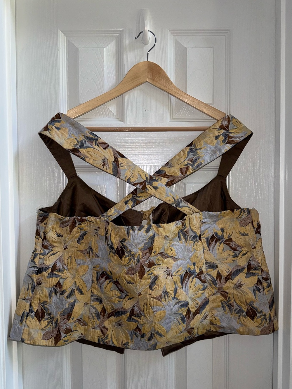 Reformation Azalea Floral Top Madonna Size 18 Tie Close Summer Resort Quiet Luxe - Picture 4 of 11